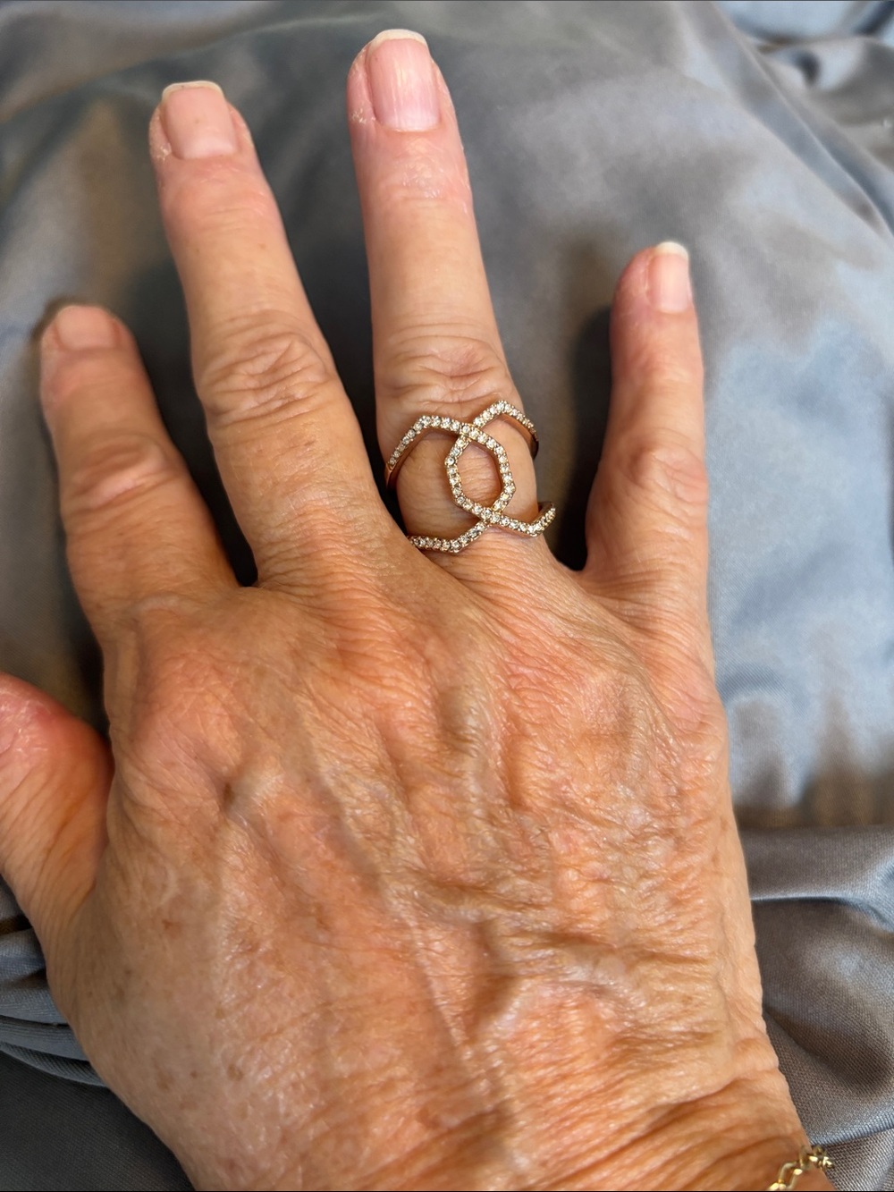 Rose Gold ring with Crystal embellishment